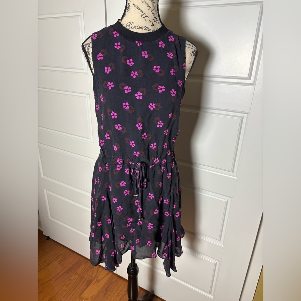 A.L.C. Liza silk floral mini dress size 6 - Picture 5 of 10